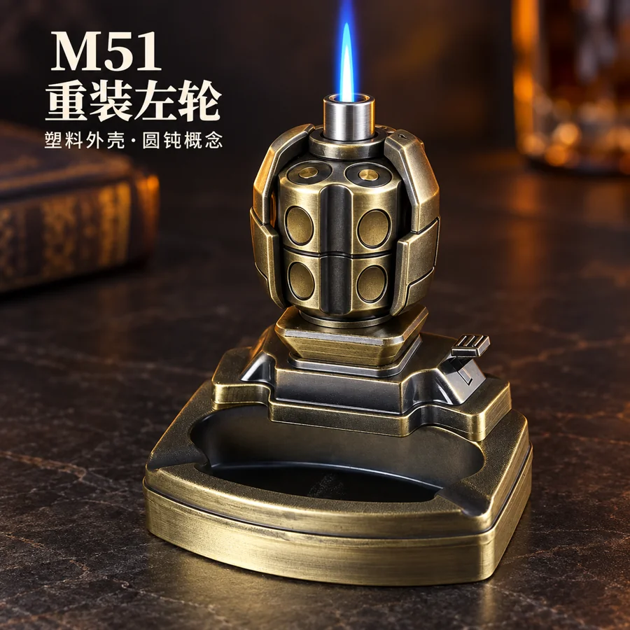 M51 重装左轮，厚圆转轮、包边护框、浅浮雕