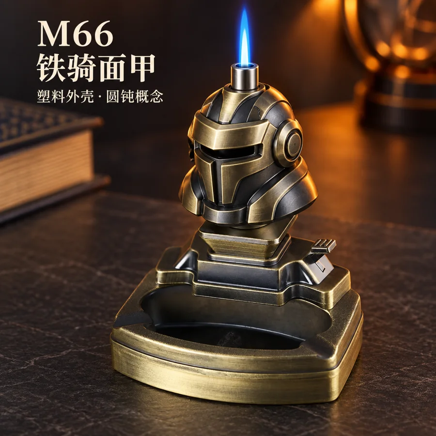 M66 铁骑面甲，圆盔、厚眉罩、包覆肩甲